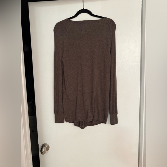 VINCE CASHMERE BLEND TAUPE HENLEY SWEATER SIZE M Medium Grey Brown - Picture 5 of 6